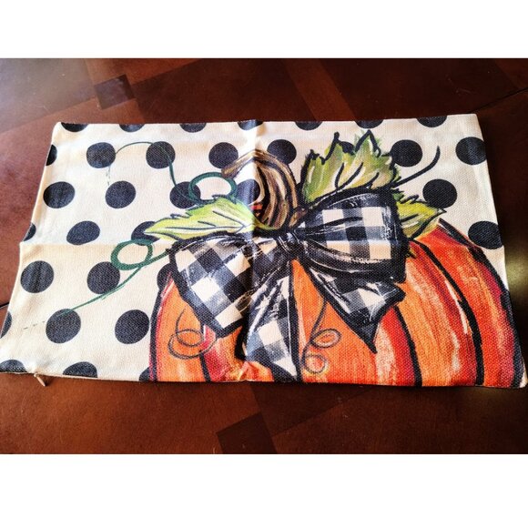 Pumpkin Decorative Pillow Covers Set Thanksgiving Farmhouse Cottage Fall Decor - Picture 2 of 8